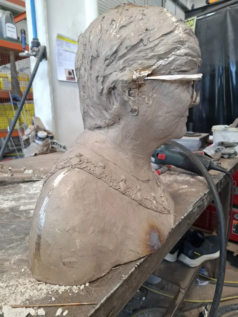 Welding final piece at foundry